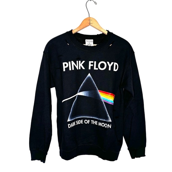 Pink Floyd Tops - Pink Floyd | Dark Side Of The Moon Distressed Sweatshirt Size Small